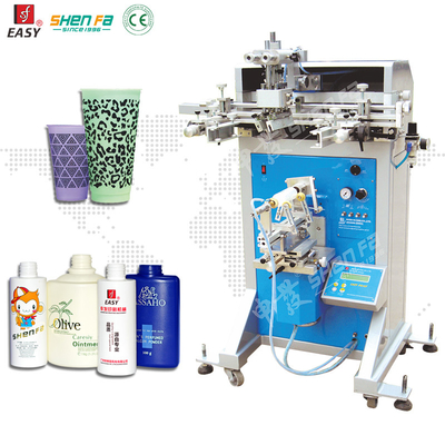 Cylinder Cups Bottles Mesin Pencetakan Layar Untuk Plastik Kaca Bahan Logam 60W