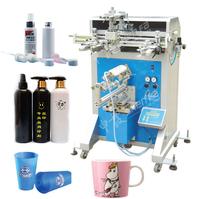 1 warna Printer Layar Semi Otomatis Auto Syringe Pet Film Kopi Mug Botol Plastik Mesin Sablon Sutra