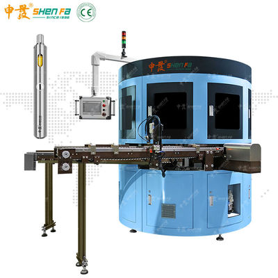 Metal E Vape Tubes Auto Servo Screen Printing Machine Dengan Pengering UV